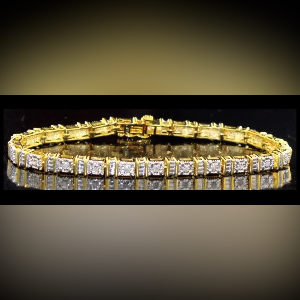 Rolex Style 14 Cat Diamond Tennis Bracelet Rolex Style 14 Cat Diamond Tennis Bracelet